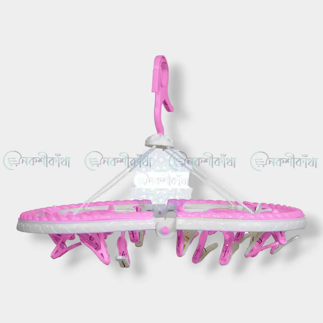 Baby Clothes Drying Folding Hanger (China) - 28 Clip - Image 2