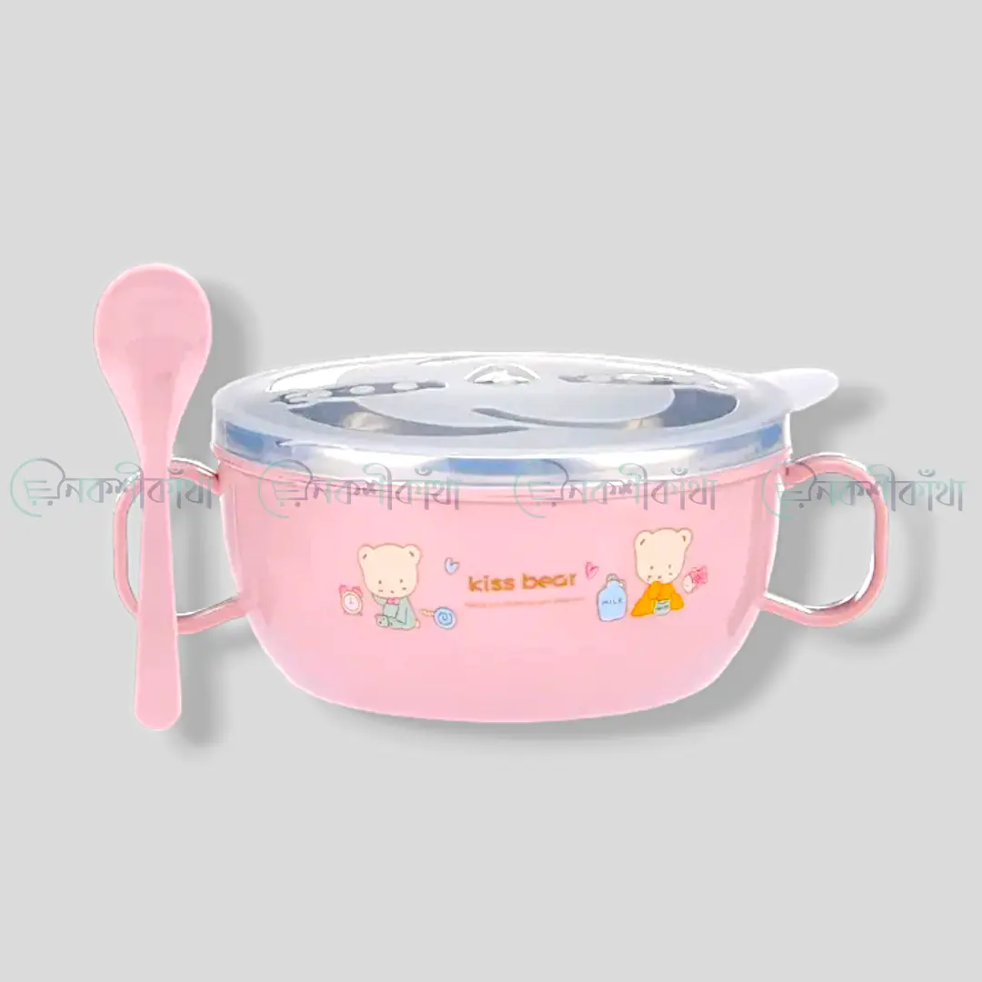 Stainless Steel Baby Insulated Feeding Bowl - Large - Image 4