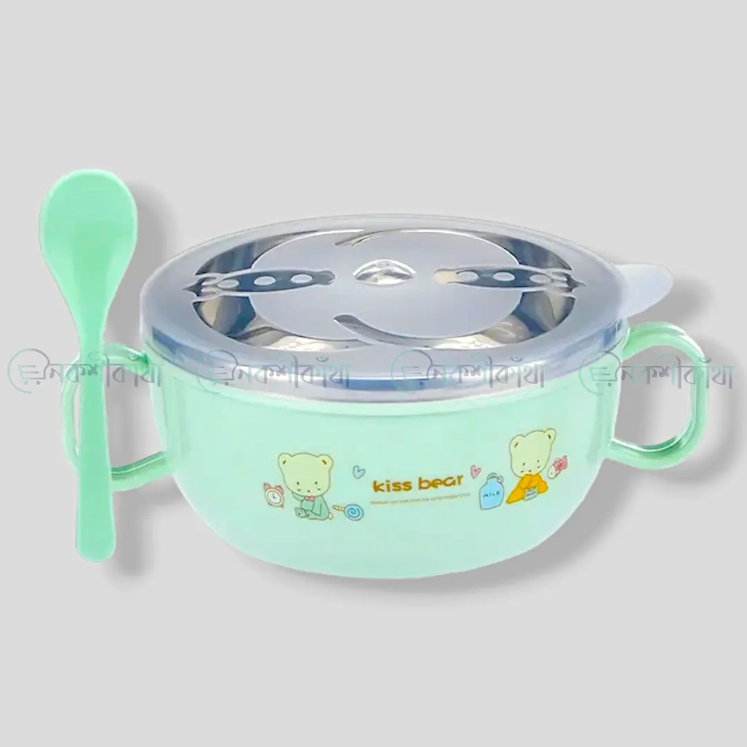Stainless Steel Baby Insulated Feeding Bowl - Large - Image 3