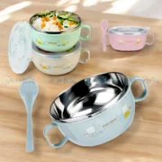 Stainless Steel Baby Insulated Feeding Bowl - Small