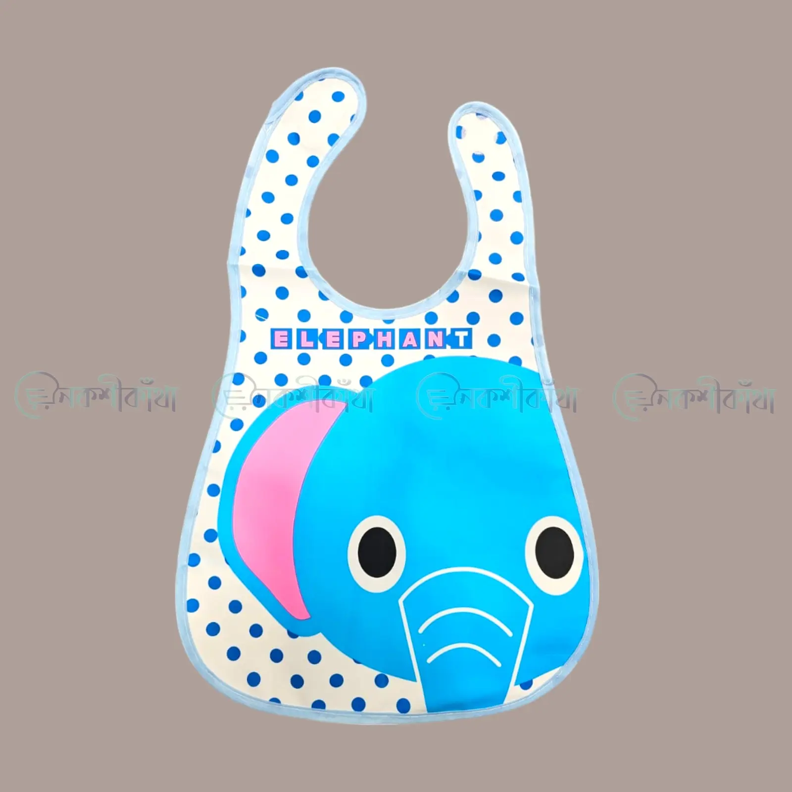 Plastic Waterproof Apron Baby Bib - Orange - Image 2