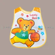 Plastic Waterproof Apron Baby Bib - Orange