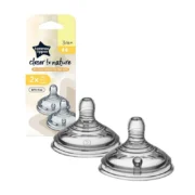 Tommee Tippee Silicone Feeder Nipple 2Pcs 3+