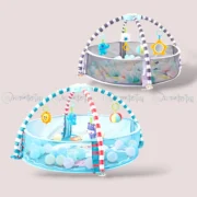Baby Gym Rack & Game Pad Combo With 40 Balls And Hanging Toys