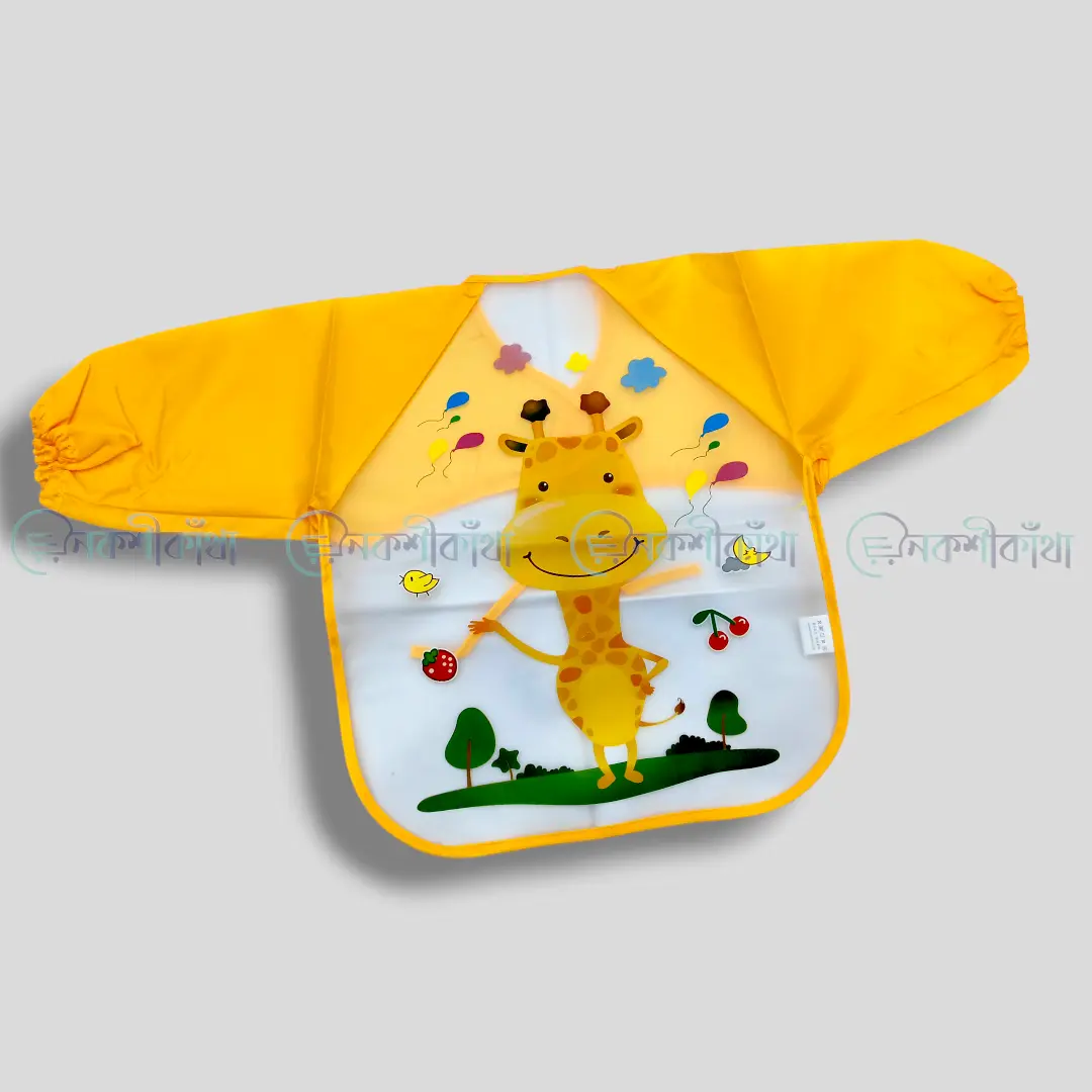 Waterproof Long Sleeve Bib Apron Lovely Cute Cartoon Bibs - Image 4