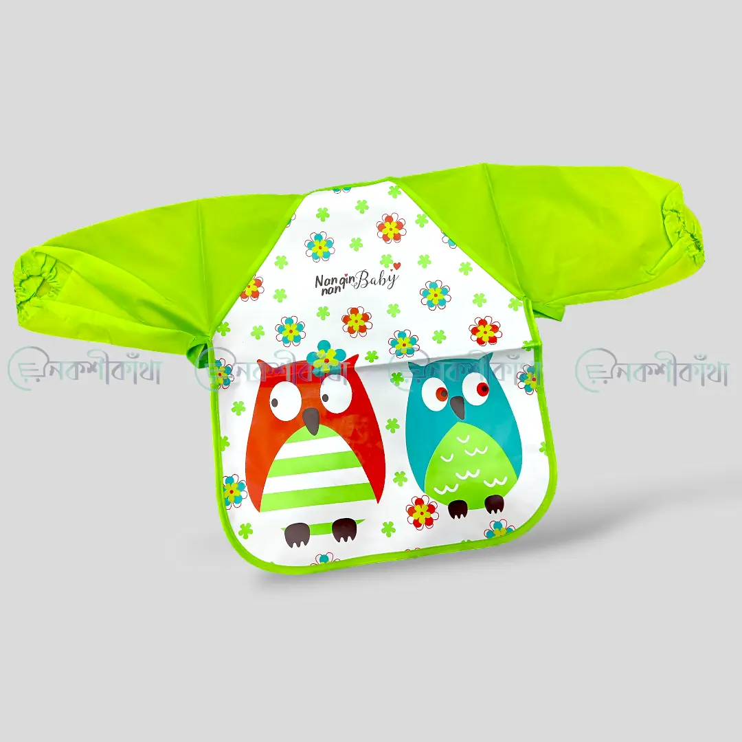 Waterproof Long Sleeve Bib Apron Lovely Cute Cartoon Bibs