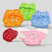 Washable Diaper Button System With Two Extra Pads