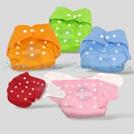 Washable Diaper Button System With Two Extra Pads – নকশীকাঁথা