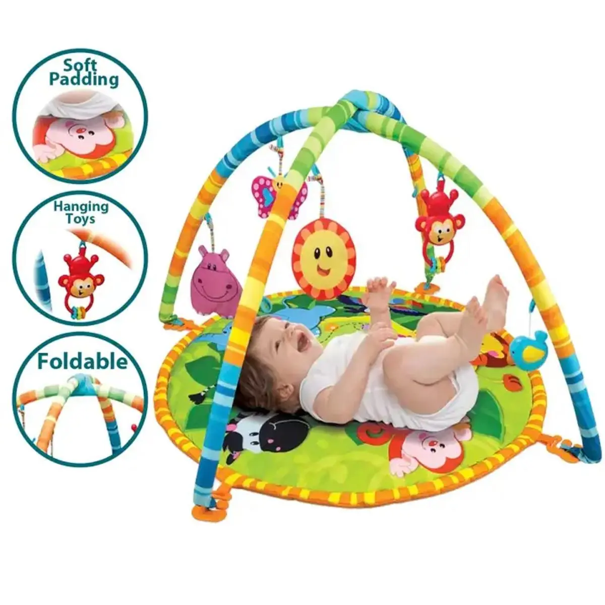 Hanging Rattles Baby Play Mat