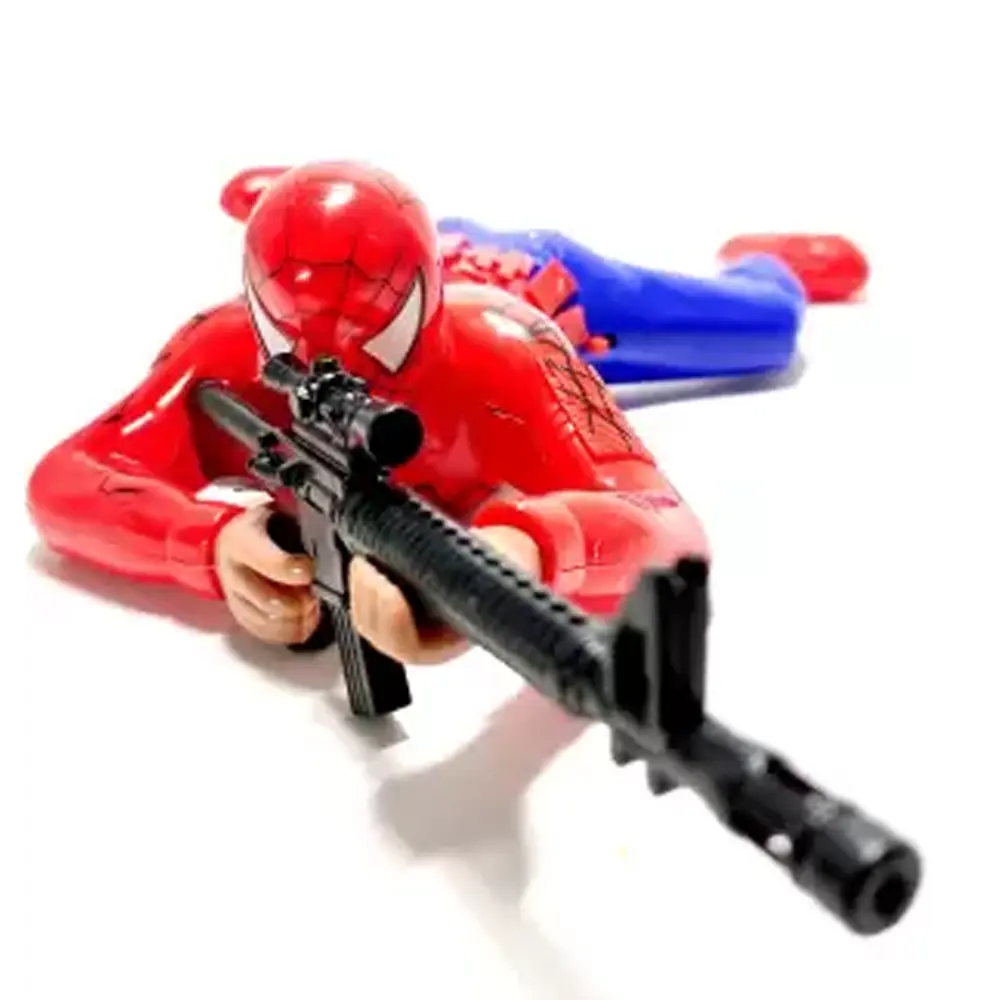 Spiderman Crawling Action Toy With Lights and Fire - Multicolor