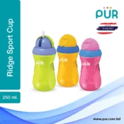 PUR Sport Straw Cup 350ml | Non-Spill | Soft Straw | BPA Free