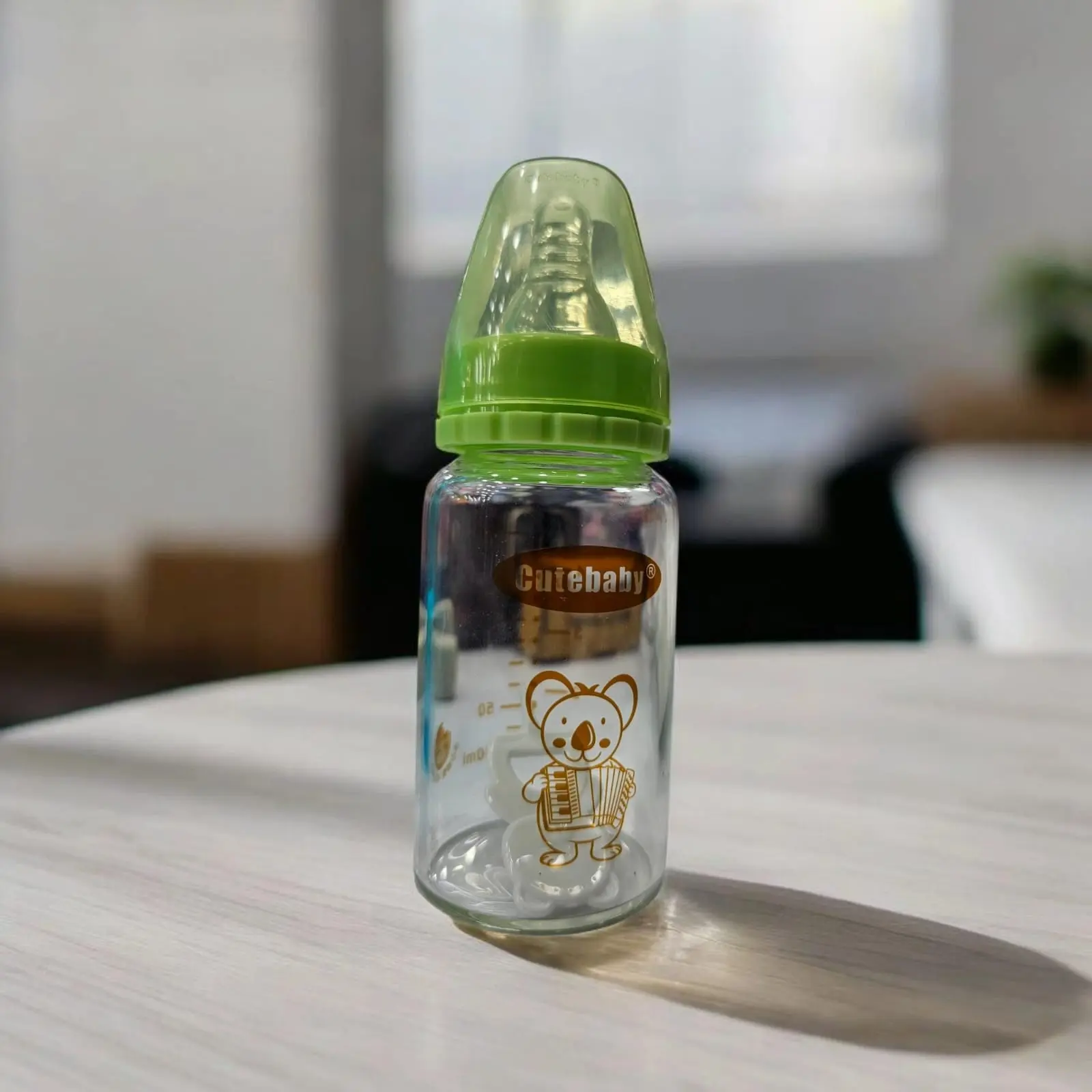 Cute Baby 130mL Glass Feeder | BPA Free & Safe Feeding