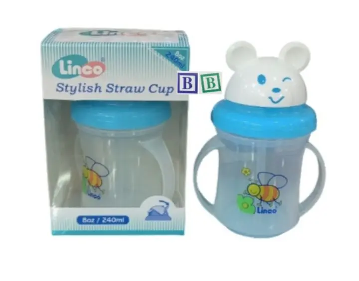 Linco Stylish Straw Cup 240mL | Soft & Safe Training Cup