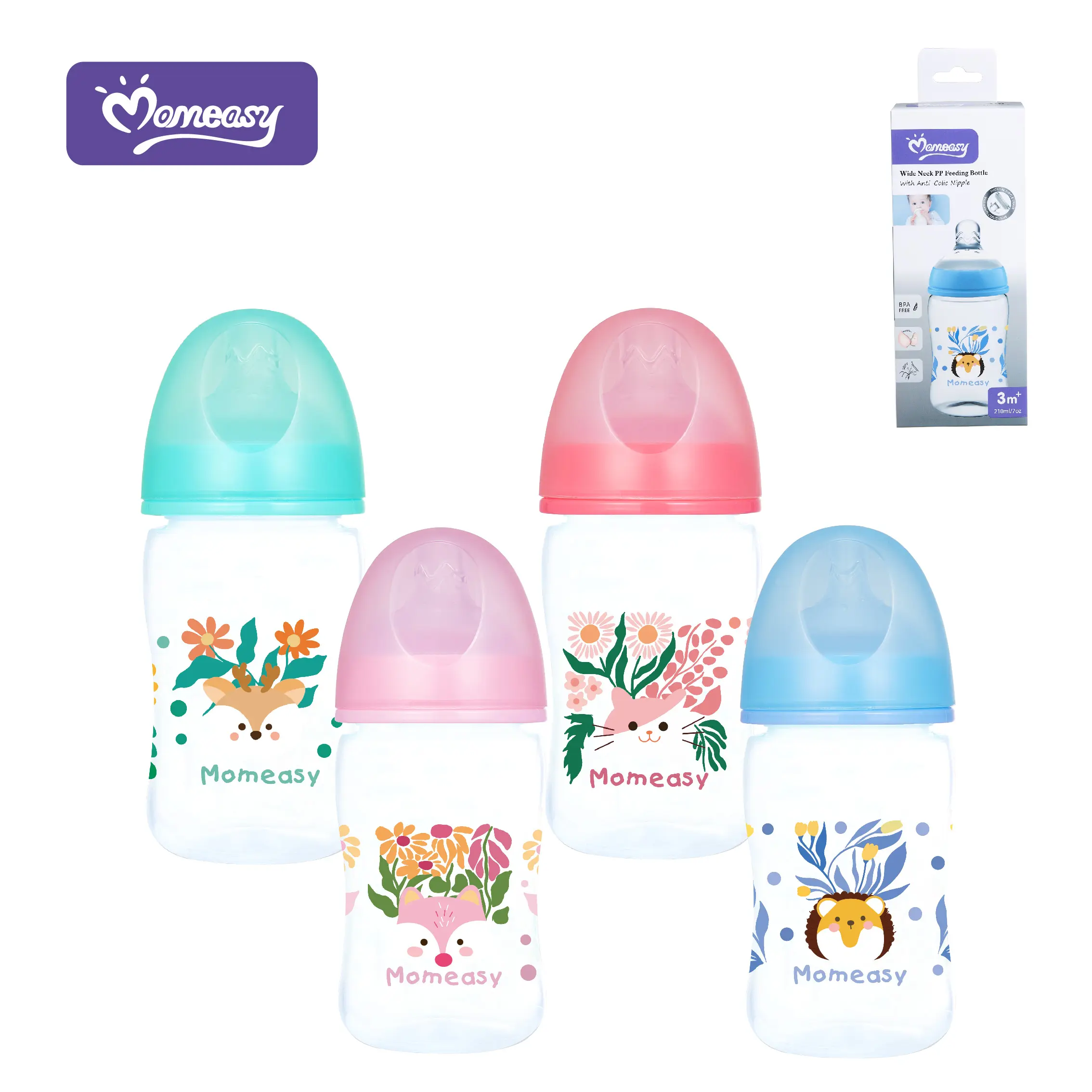 Momeasy 210mL Wide Neck Bottle | BPA Free & Anti-Colic