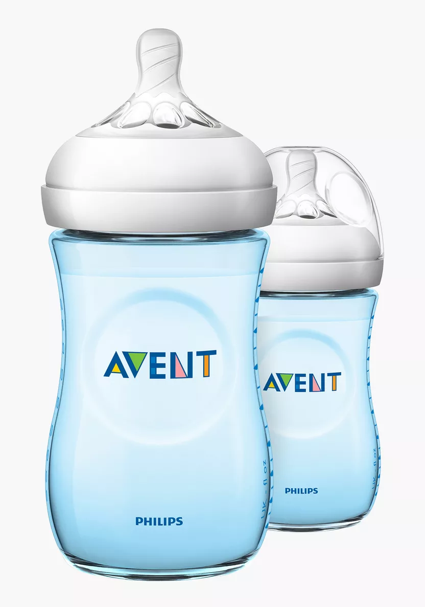 Avent Natural Blue Bottle 260ml | Natural Response & BPA Free - Image 3