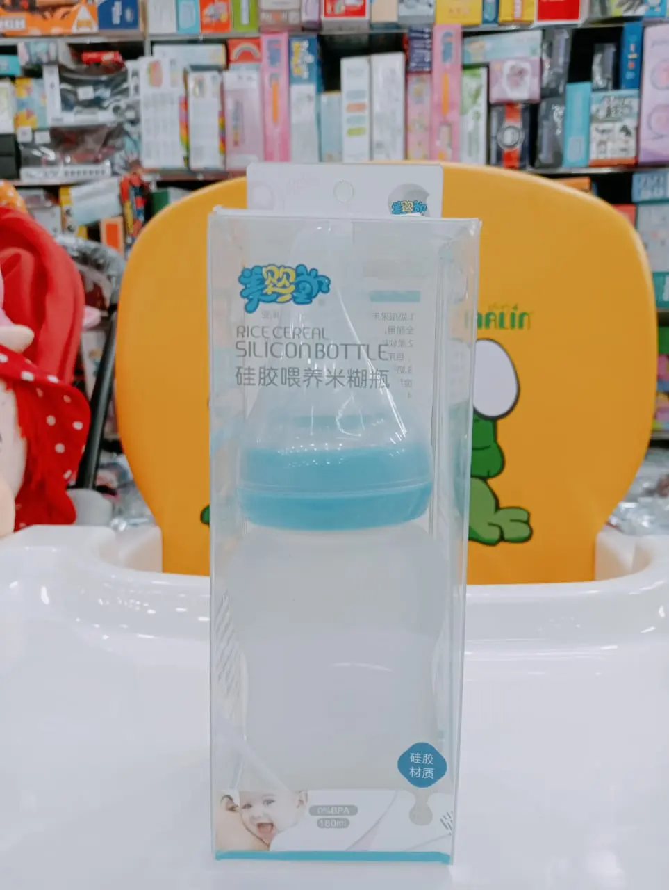 Rice Cereal Silicone Bottle Including Feeder Nipple | Squeezable & Wide Neck - Image 4