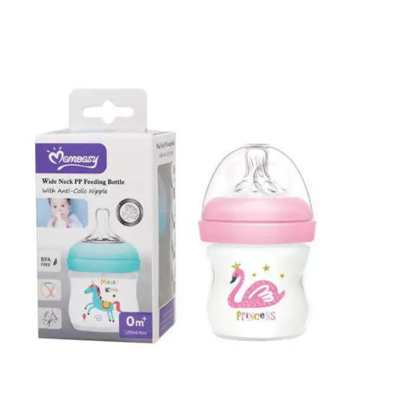 Momeasy 120mL Anti-Colic Feeding Bottle | BPA-Free & Soft Nipple Feeder - Image 3