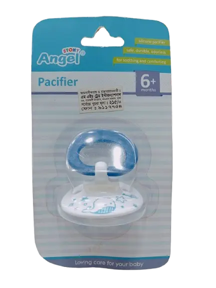 Angel Silicone Pacifier 6M+ – Safe, Durable & Soothing