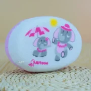 Attoon Soft Baby Bath Sponge – Thick, Round & Cartoon Printed