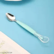 Baby Food Scaping Spoon – Dual Head | Silicone & Steel