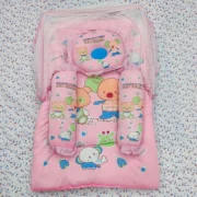Baby Bed Set with Mosquito Net | Soft Cotton Bedding for Babies