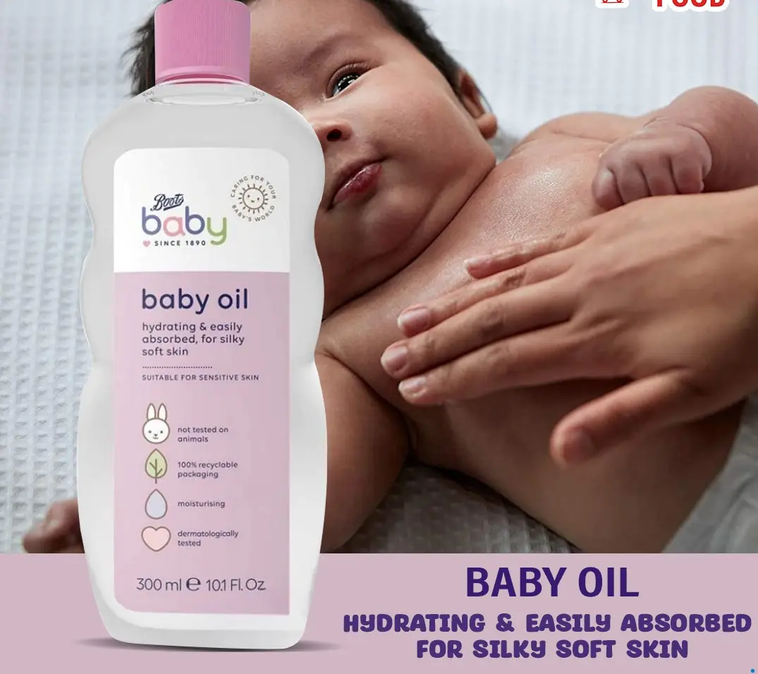 Boots Baby Oil 300ml UK – Hypoallergenic & Moisturizing Oil for Newborns