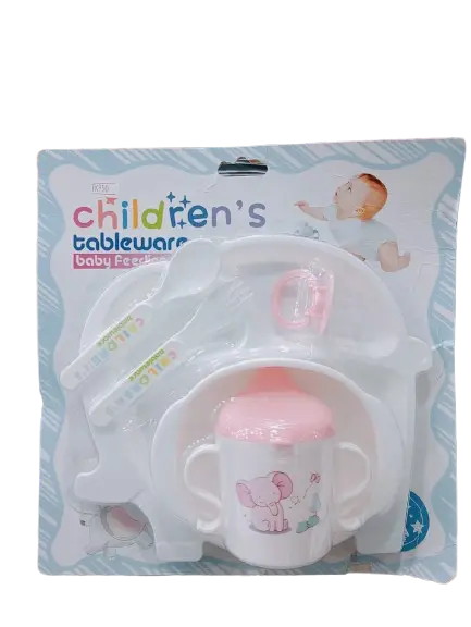 Baby Feeding Tableware Set | BPA Free | Pink Color | Safe for Kids