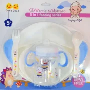 Cute Duck 5-in-1 Baby Tableware Set – BPA Free & Safe for Kids