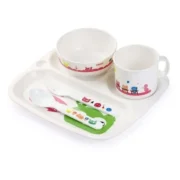 Farlin Tableware Set – Safe & Unbreakable Feeding Set for Babies