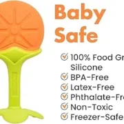 Fruit Shape Silicone Teether – Baby Safe, BPA Free & Freezer-Safe Toy