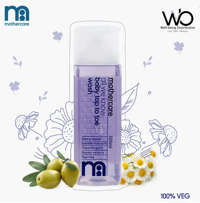 Mothercare Baby Top To Toe Wash 300ml – Gentle & Relaxing Daily Cleanser