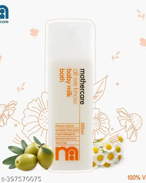 Mothercare All We Know Baby Milk Bath 300ml – Gentle & Tear-Free Care