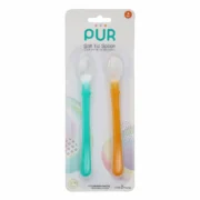 Pur Soft Tip Spoon Set – 2 Colorful Baby Spoons | Safe & Gentle