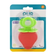 PUR Strawberry Shaped Water-Filled Silicone Teether | BPA Free & Soothing