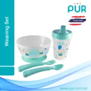 PUR Weaning Set – Bowl, Cup & Cutlery | BPA Free Baby Feeding Set