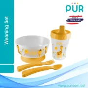PUR Weaning Set – Bowl, Cup & Cutlery | BPA Free Baby Feeding Set