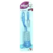 Xibei Feeder Brush Set – 2pcs, 360° Rotating Grip, BPA-Free