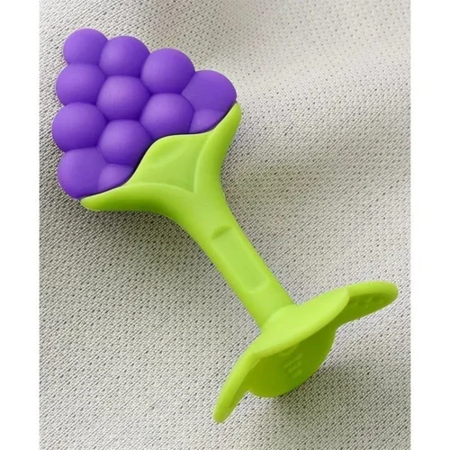 Applebear Grapes Shape Teether – BPA Free Full Silicone Teether for Babies