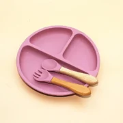 3PCS Baby Silicone Tableware Set – Food Grade, BPA Free, Suction Plate & Cutlery