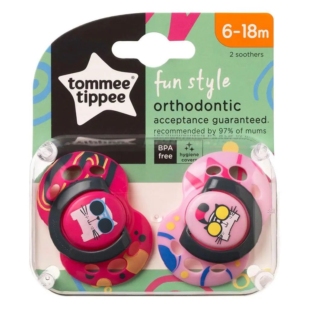 Tommee Tippee Air Style Soothers 6–18M – Orthodontic, BPA-Free, Silicone