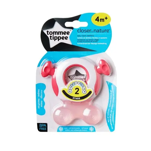 Tommee Tippee Easy-to-Reach Teether – Water-Filled, BPA-Free Relief for 4m+ Babies