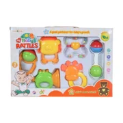 6 Pcs Baby Rattle Set – Safe & Colorful Toys for 0–4 Years