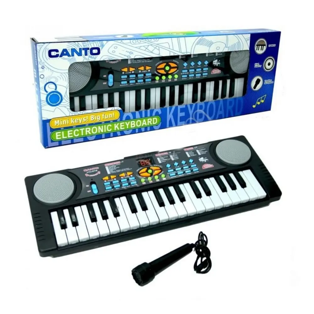 Canto 37-Key Kids Electronic Piano with Mic & FM Radio | Musical Toy