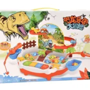 Dinosaur Magnetic Fishing Toy Set – Slideway & Music | STEM Educational Toy for Kids