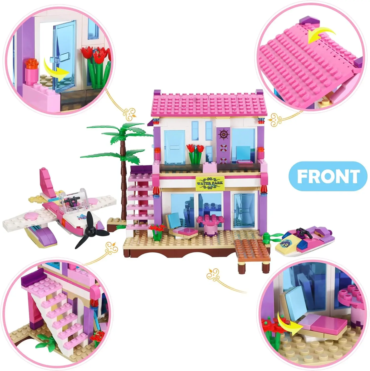 Dream Girls Blocks Set – Beach Villa with Plane & Jet Sky