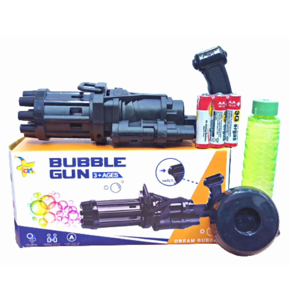 PlayBox Gatling Bubble Gun with LED Light – Fun Outdoor Toy for Kids | BDT 230 - Image 3