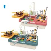 Kids Play Sink with Running Water – Kitchen Pretend Playset Toy | Battery Operated