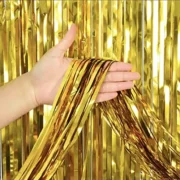 Party Propz Golden Foil Curtain for Decoration