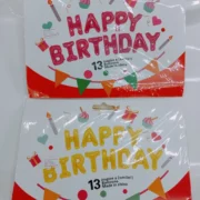 Happy Birthday Balloon Letters (Gold & Silver) - Pack of 13 Letters