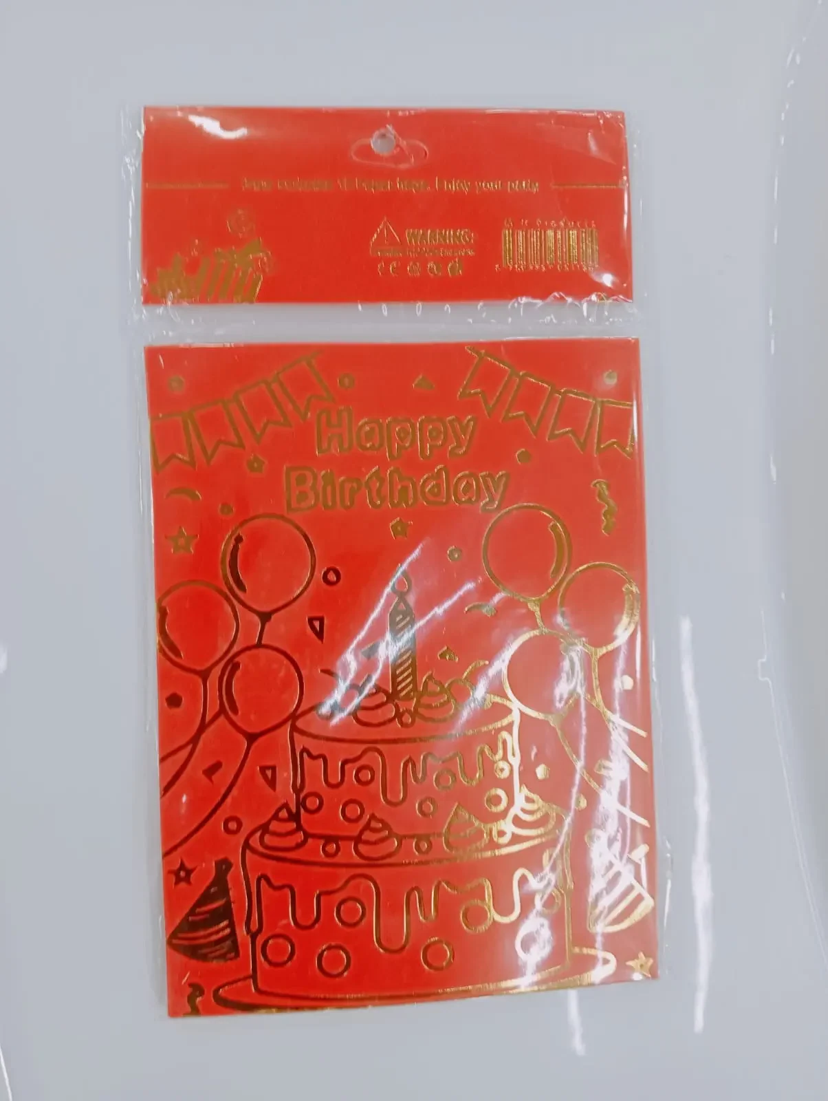 Happy Birthday Banner 13 Piece Card - Orange